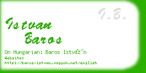 istvan baros business card